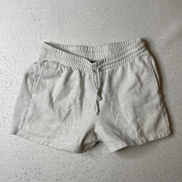 TNA Pants - Tna Aritzia CozyAF Fleece Shorts Heather Light Grey Large 82350